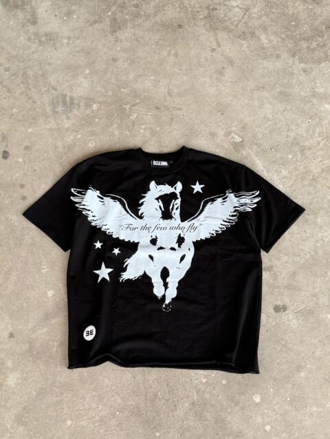 Pegasus Oversized Tee In Black