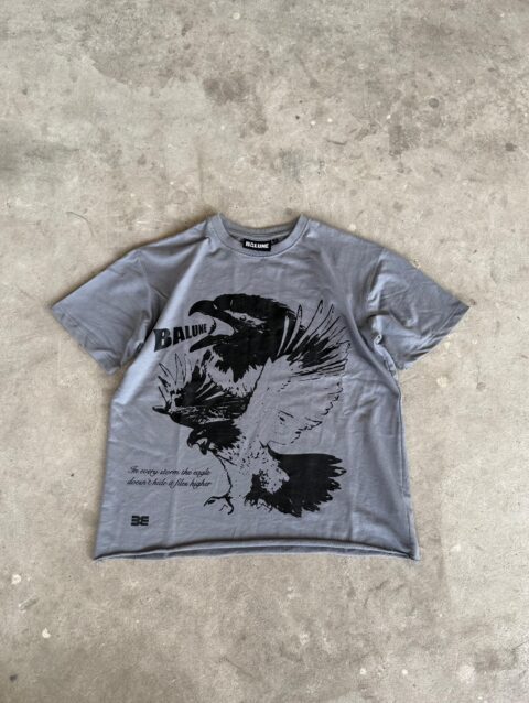 Eagle Oversized Tee In Grey